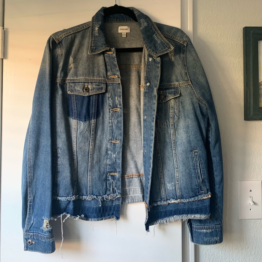 Distressed denim jacket ROOLEE